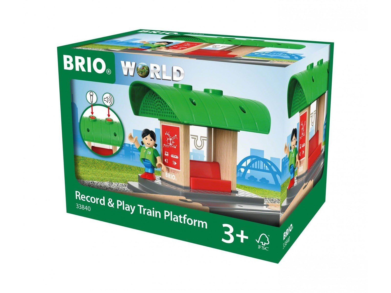 Brio Record & Play Train Platform Brio Record & Play Train Platform
